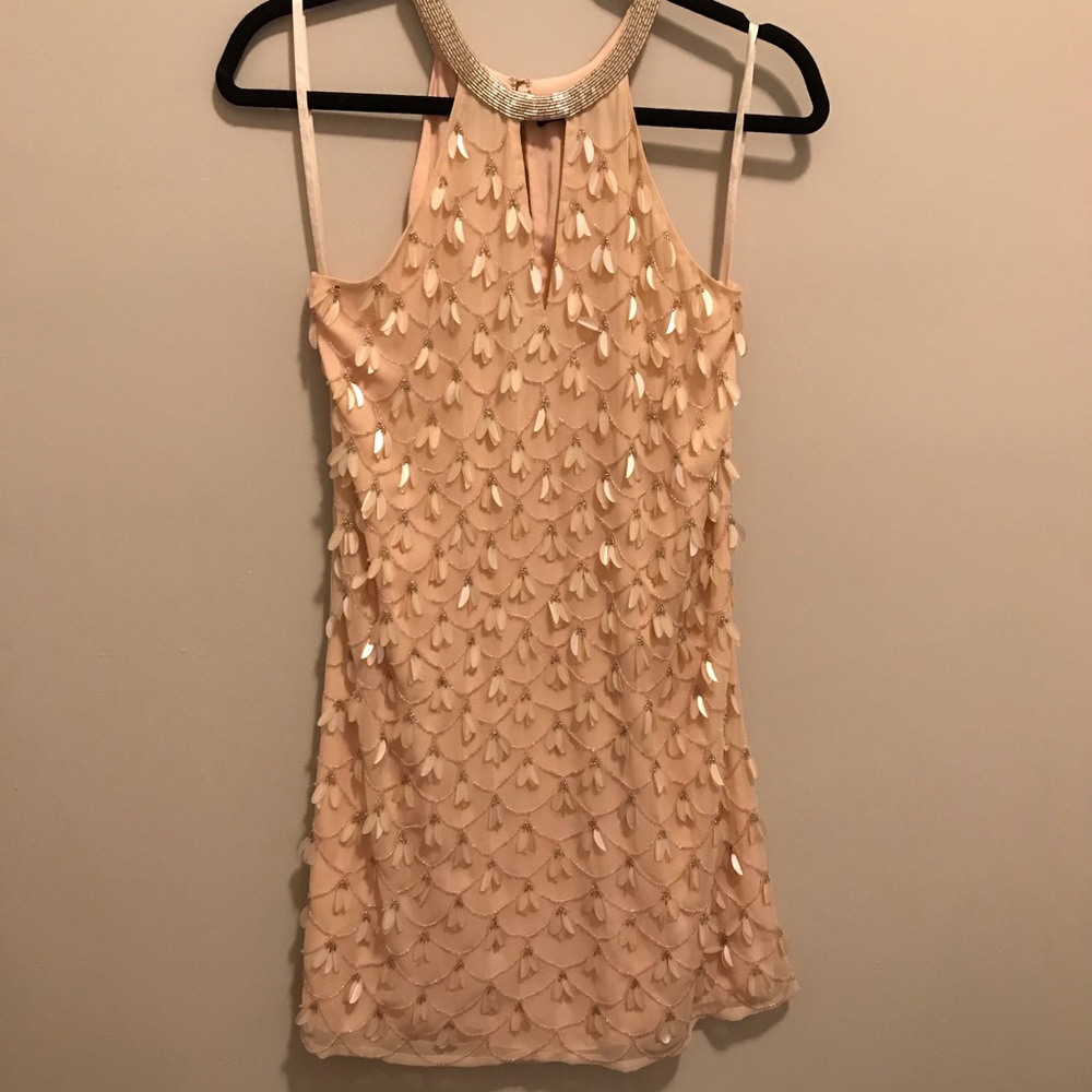 Parker - Peach Embellished Shift Dress